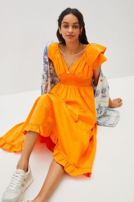 En Elly Kensington Maxi Dress In Orange