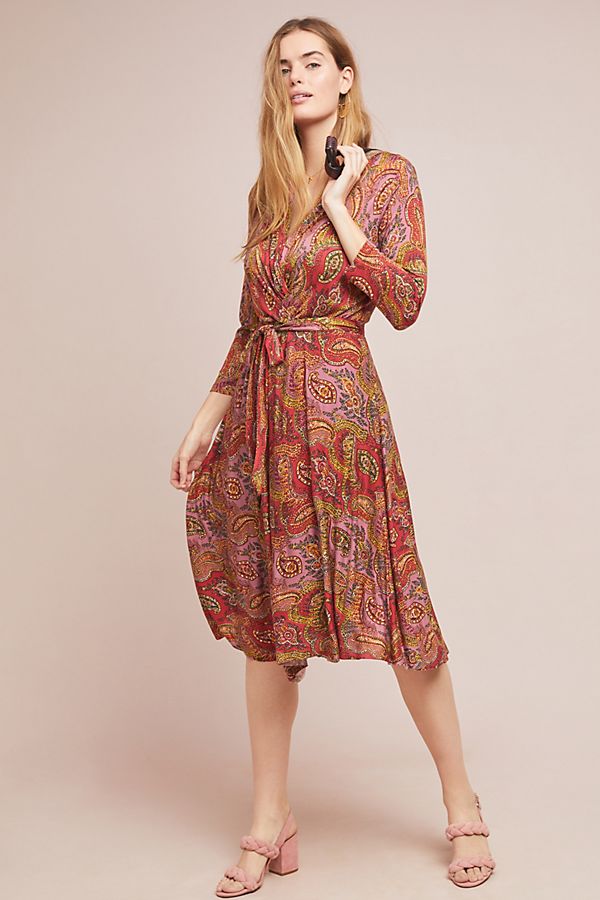 Slide View: 1: Paisley Midi Dress