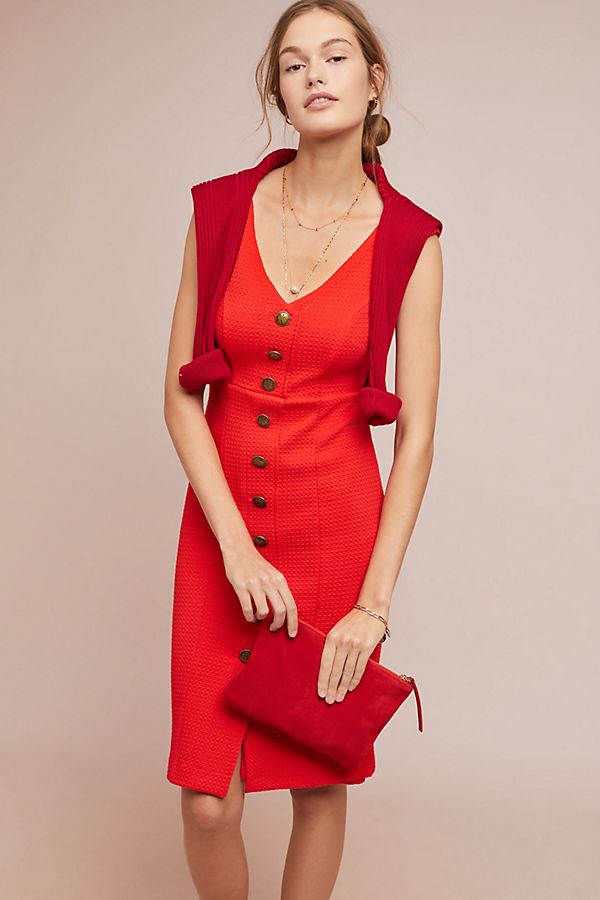 Slide View: 1: Sleeveless Buttondown Dress