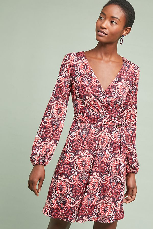 Slide View: 1: Paisley Belted Dress