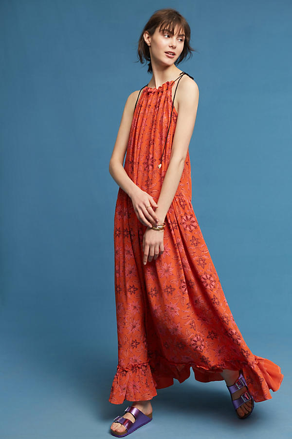 Slide View: 1: Riya Silk Halter Dress