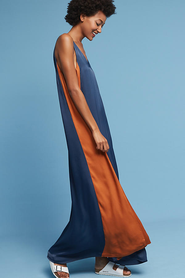 Slide View: 1: Colorblocked Maxi Dress