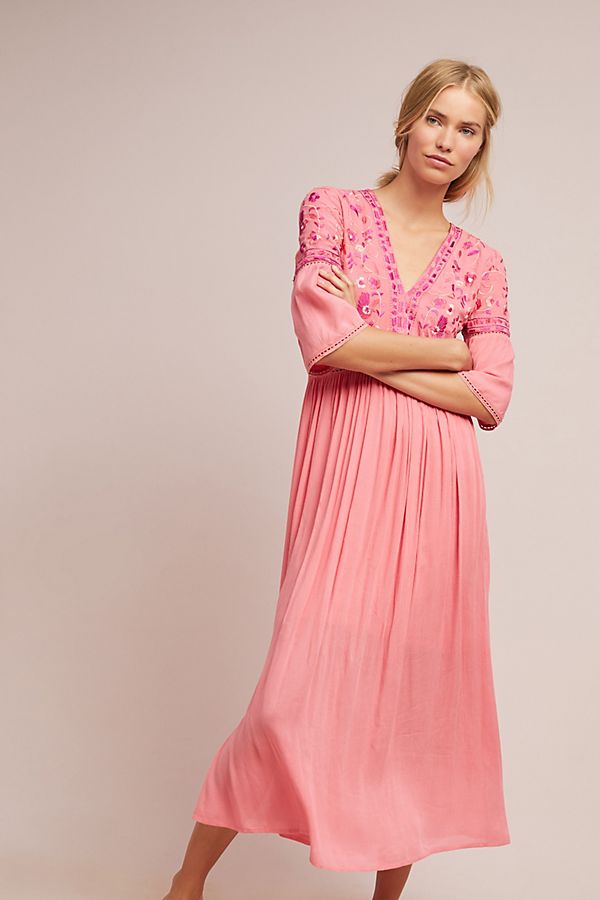 Slide View: 1: Ibneva Embroidered Maxi Dress