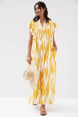 summer halter neck maxi dress Groovy Stripes Maxi Dress Earth Combo / M