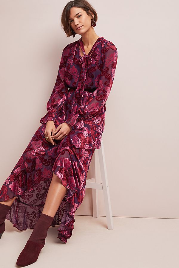 Slide View: 1: ML Monique Lhuillier Palais Velvet Dress