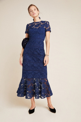 monique lhuillier blue lace dress