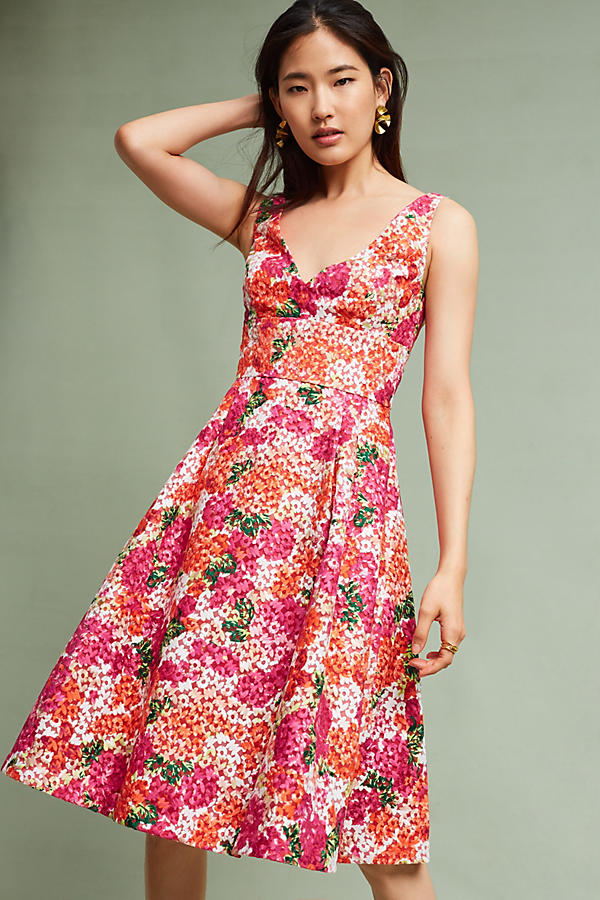 Slide View: 1: Riona Embroidered Dress