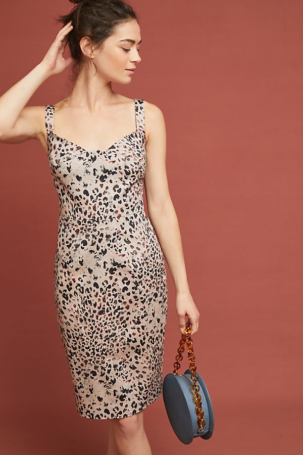 Slide View: 1: Leopard Sheath Dress