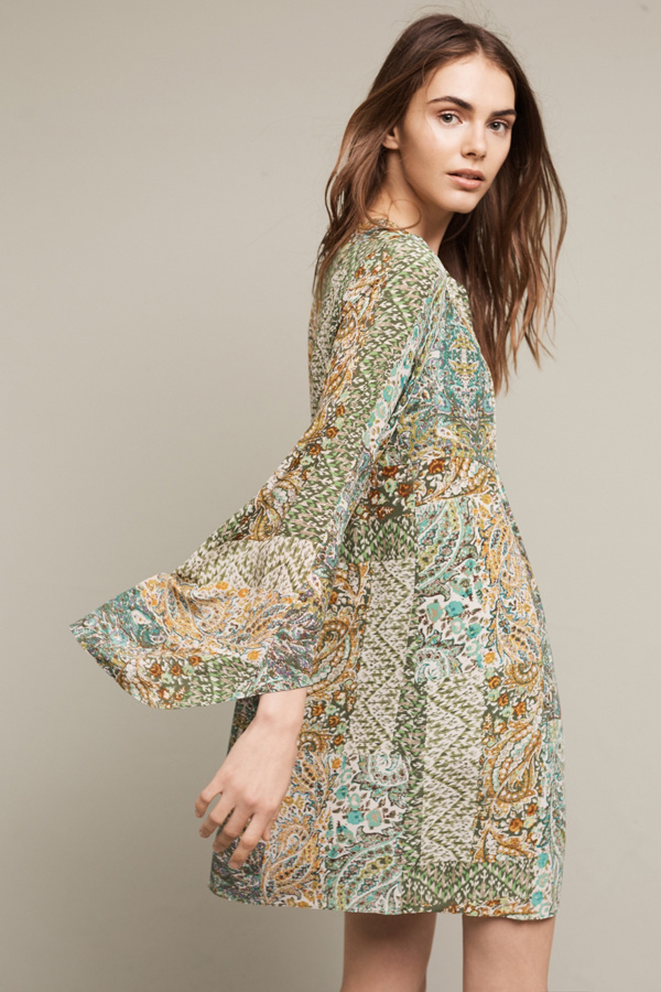 Slide View: 4: Amelie Silk Kimono Dress