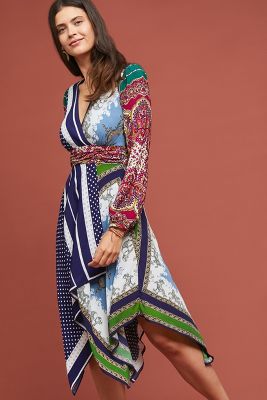 crew neck printed maxi dress