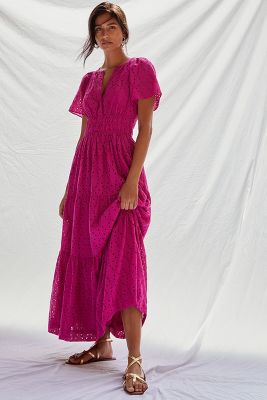 Maeve Somerset Maxi Dress In Pink | ModeSens