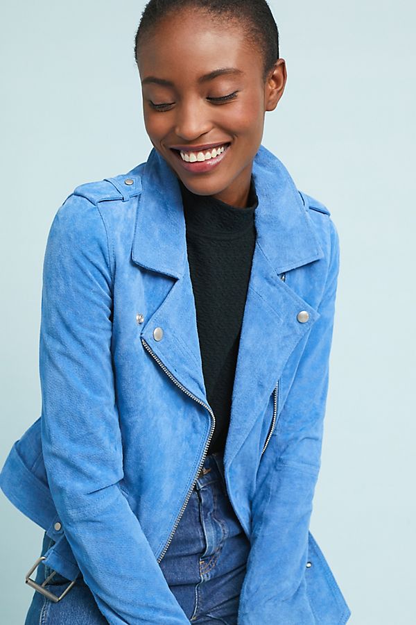 Slide View: 1: Valentine Leather Moto Jacket
