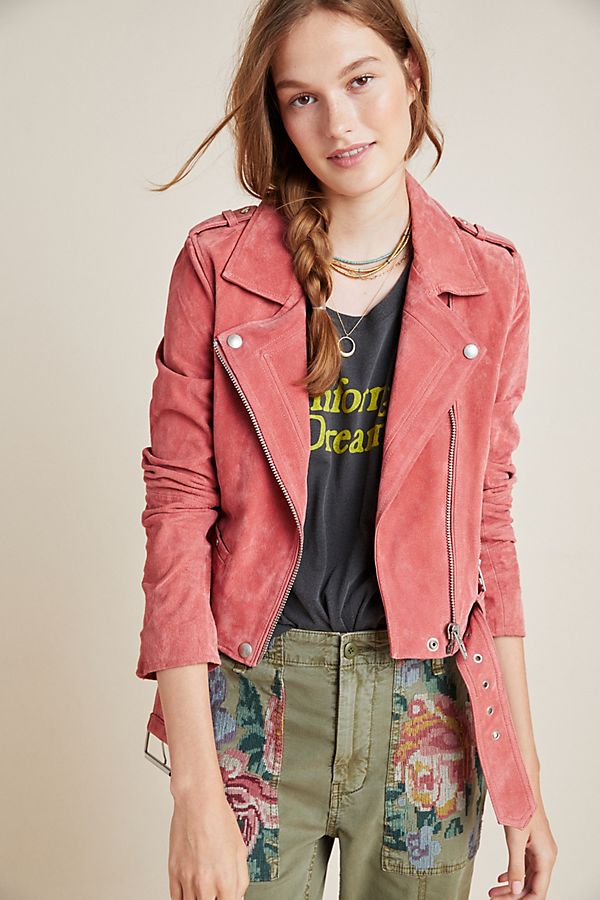 Slide View: 1: Valentine Leather Moto Jacket