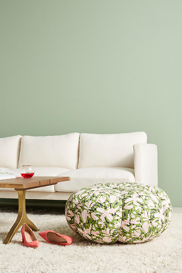 Slide View: 1: WHIT Floral-Printed Pouf