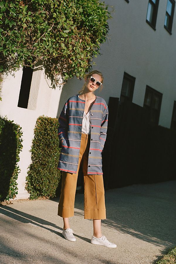 Slide View: 1: Piccadilly Striped Coat