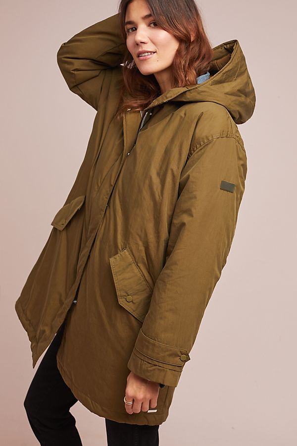 Slide View: 1: Leopard-Lined Anorak