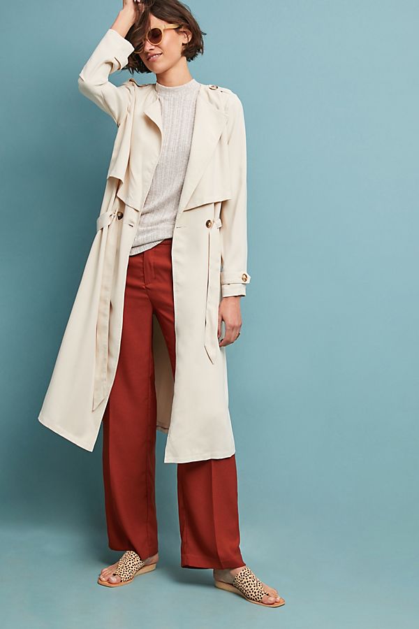Slide View: 1: Portland Draped Trench Coat