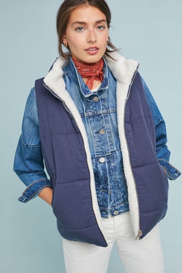 Reversible Sherpa Vest Anthropologie