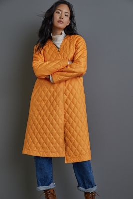 anthropologie orange coat