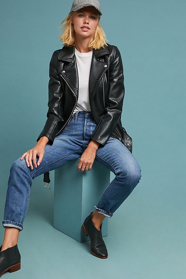 Slide View: 1: Whipstitch Moto Jacket