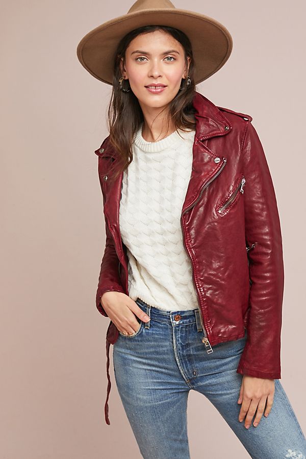 Slide View: 1: Lamarque Kyoshi Leather Jacket