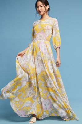 Charvi Floral Maxi Dress  Anthropologie