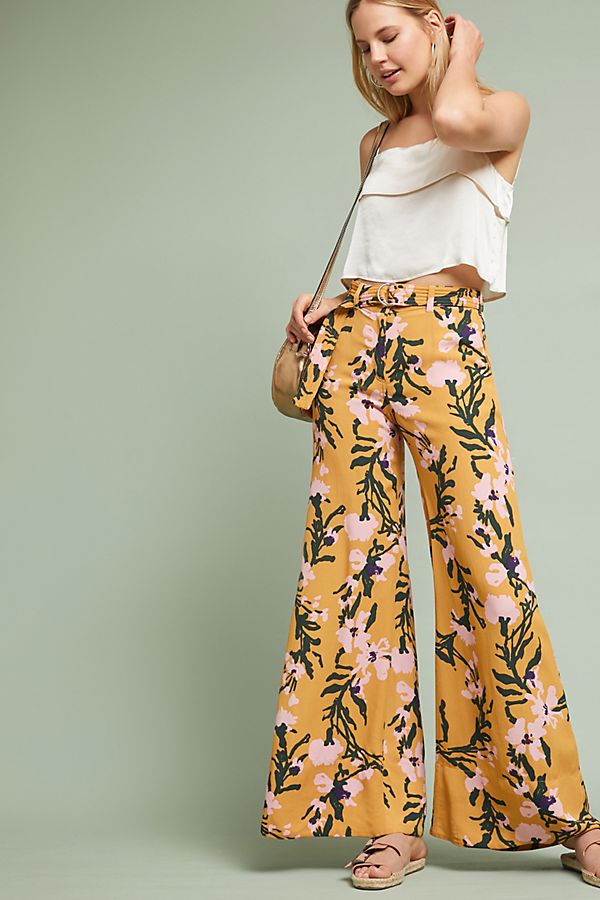 Slide View: 2: Palazzo Belted Pants
