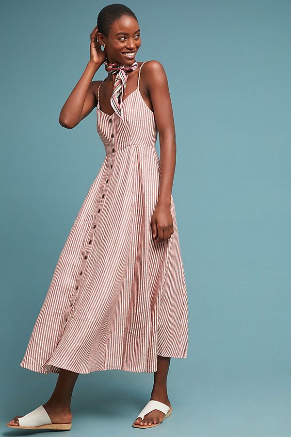 Slide View: 1: Mara Hoffman Striped Linen Dress