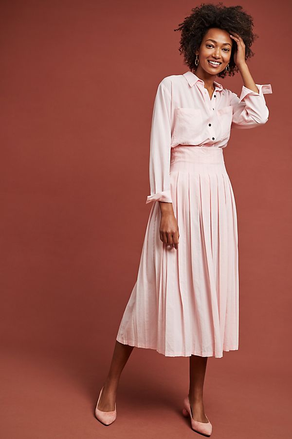 Slide View: 1: Mara Hoffman Cordelia Pleated Skirt