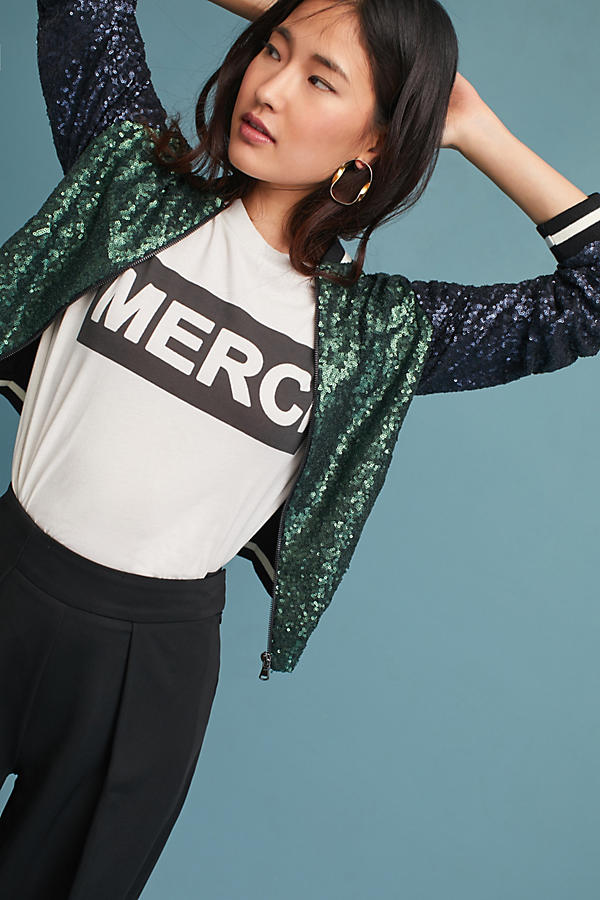 Slide View: 1: Halle Sequin Bomber