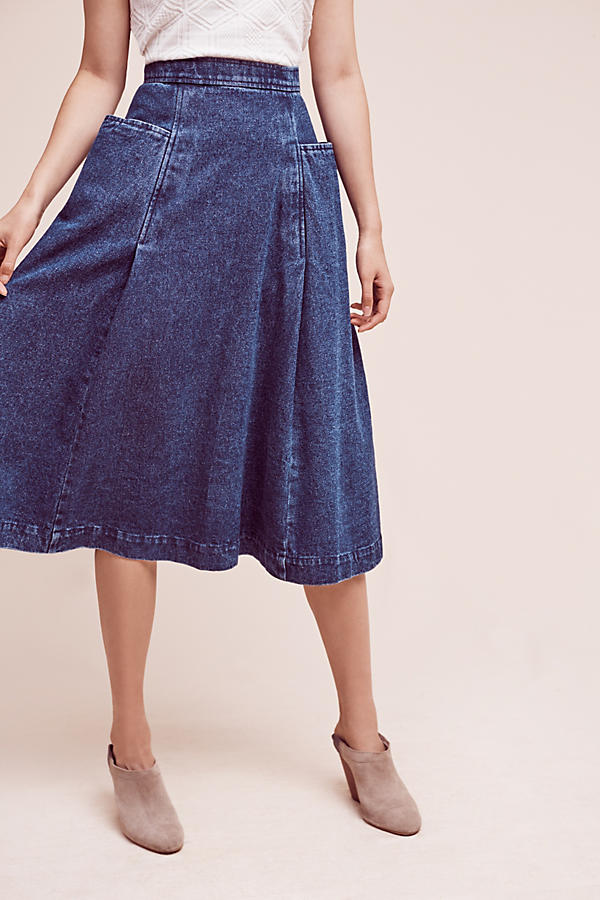 Slide View: 2: Orleans Denim Skirt