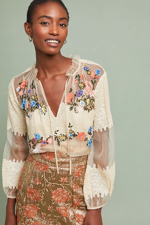 Slide View: 1: Get Happy Sequin Blouse