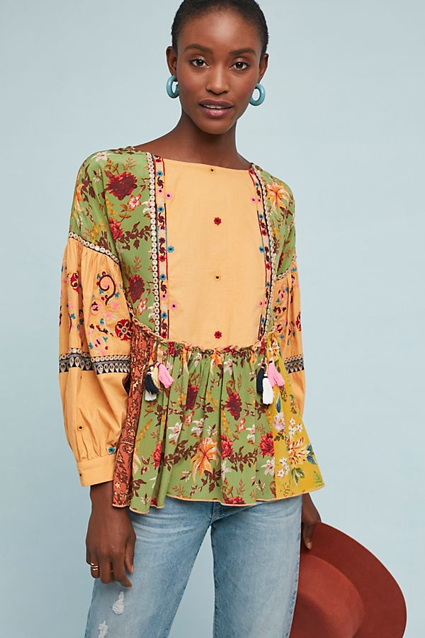 Slide View: 1: Kelly Patchwork Blouse