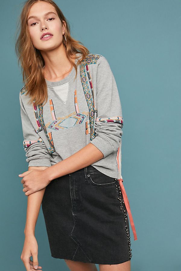 Slide View: 1: Market Beaded Pullover