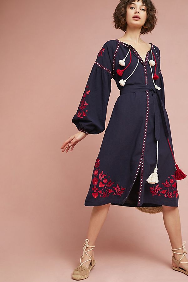 Slide View: 1: Madalyn Embroidered Shift Dress
