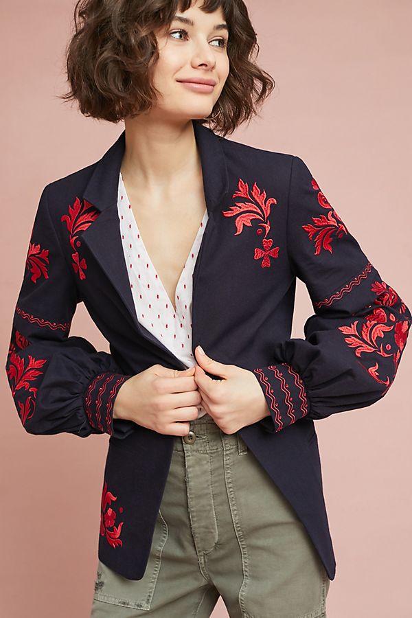 Slide View: 1: Madalyn Embroidered Blazer