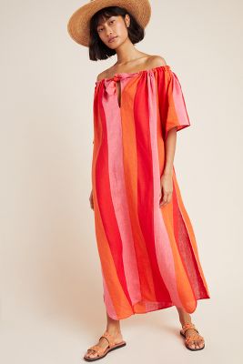 MARA HOFFMAN MARA HOFFMAN LINEN COVER-UP DRESS,4142219570014