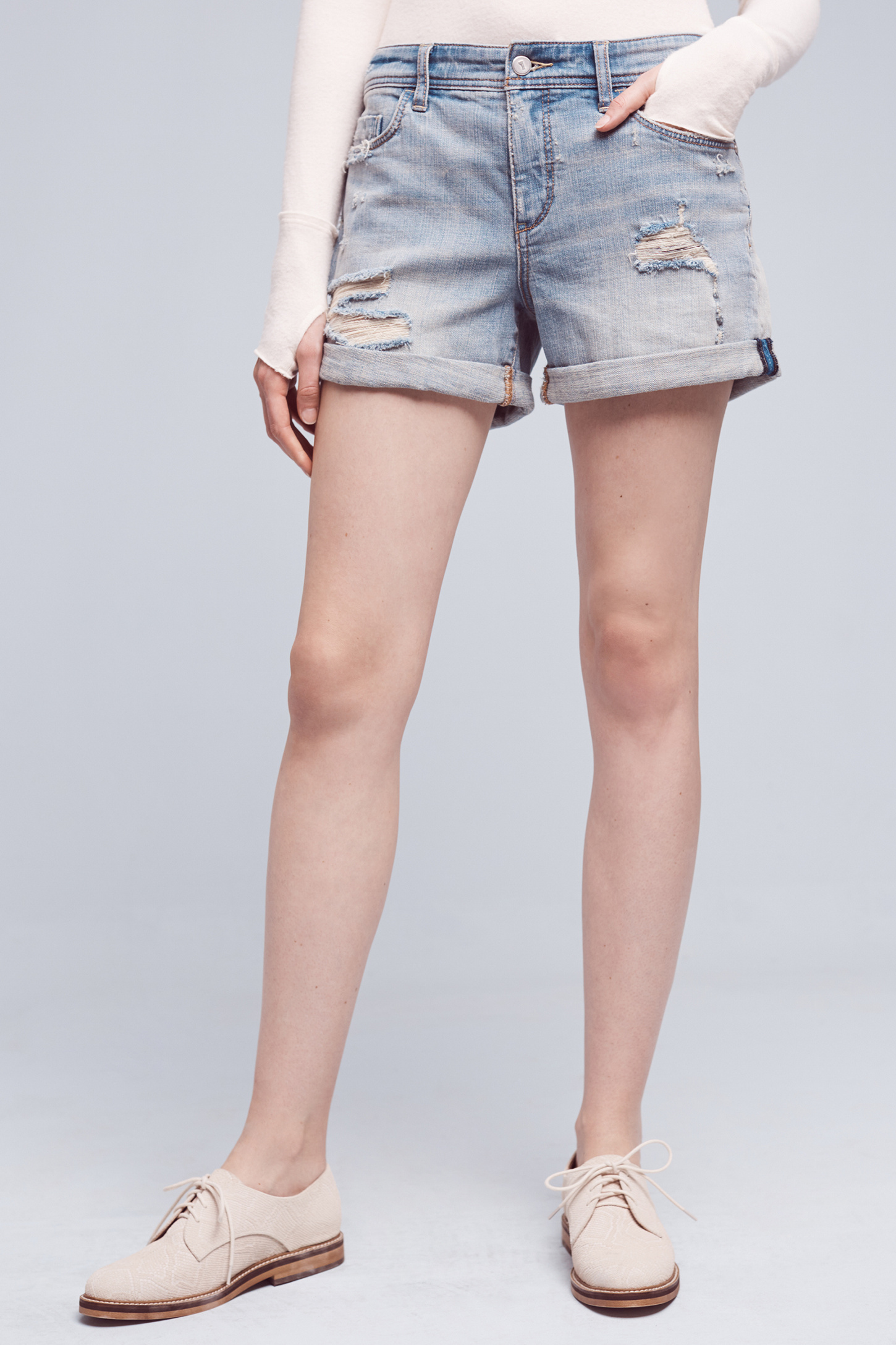 pilcro denim shorts