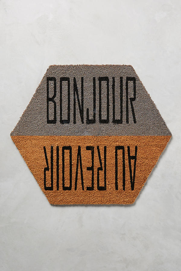 Slide View: 1: Bonjour & Au Revoir Doormat