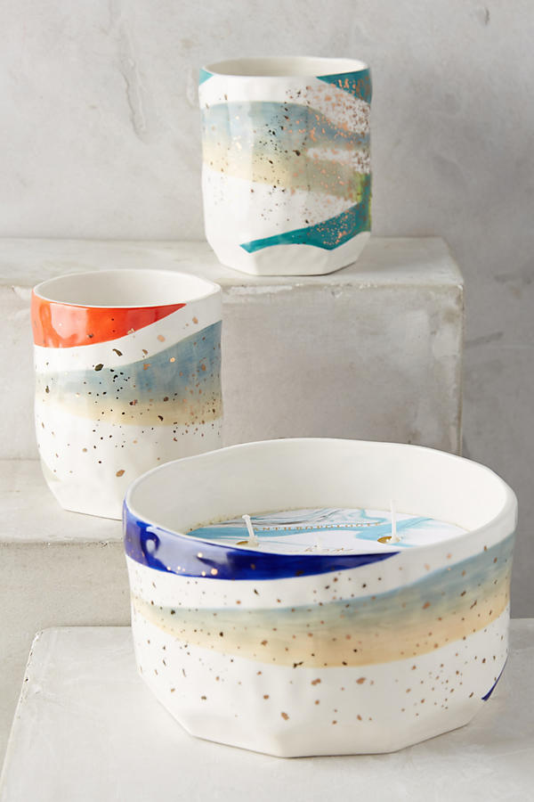 Slide View: 2: Gold Accent Candle