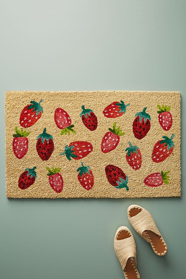 Slide View: 1: Strawberries Doormat