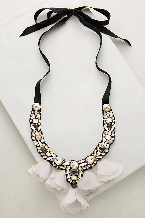 Midnight Tulle Bib Necklace