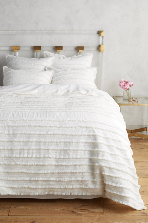 Slide View: 1: Fringed Duvet Cover