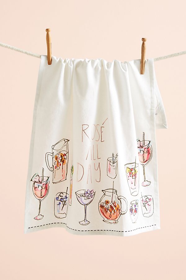Slide View: 1: Rosé All Day Dish Towel