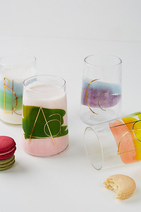 Slide View: 1: Painted Monogram Juice Glass