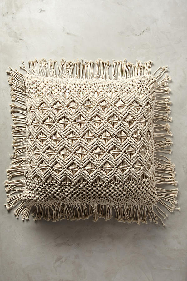 Slide View: 1: Fringed Diendra Floor Pillow