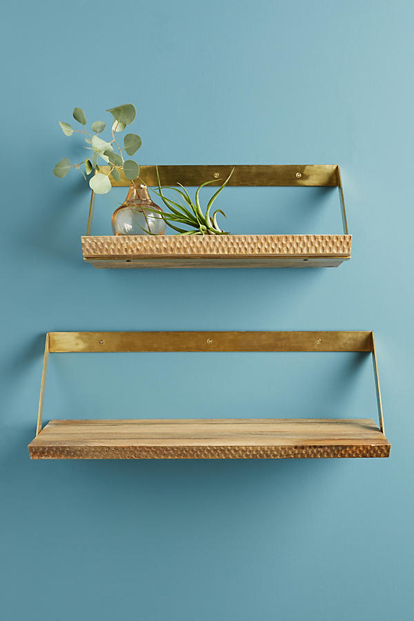 Slide View: 1: Beveled Wood Shelf