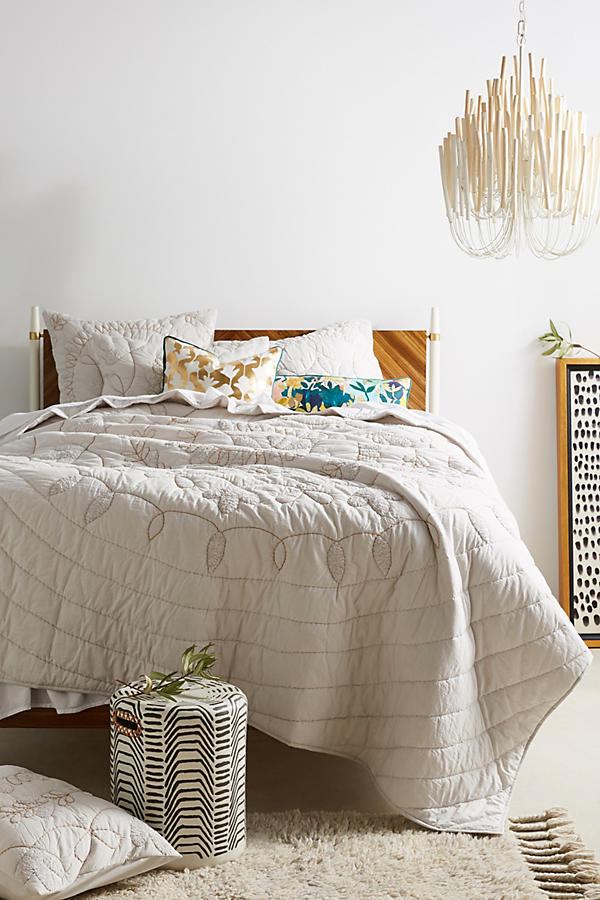 Slide View: 1: Embroidered Alia Quilt