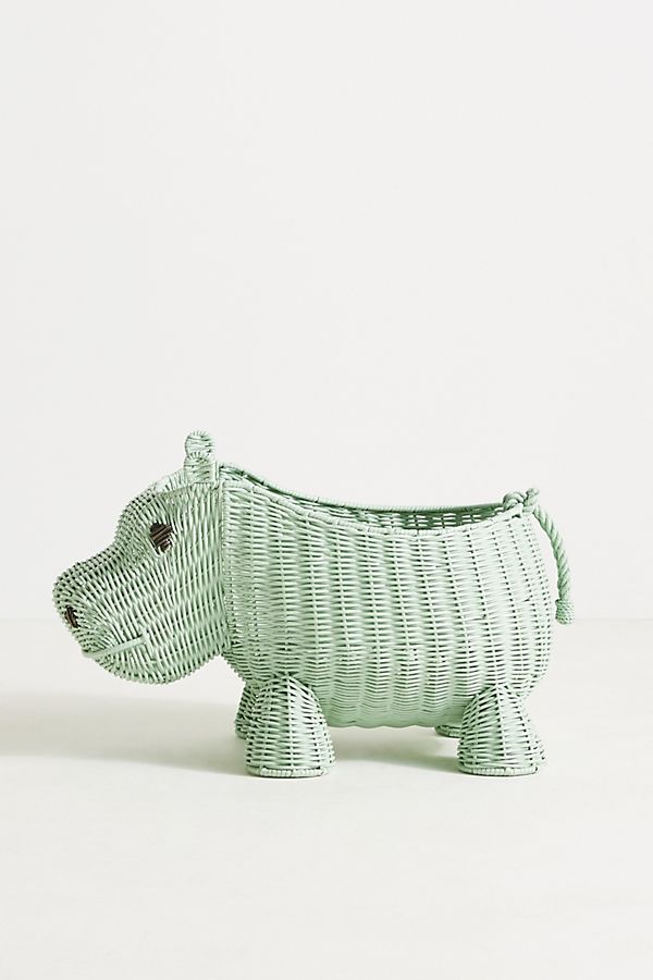 Slide View: 1: Hippo Wicker Basket