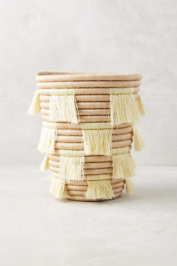 Slide View: 1: Eyelash-Fringed Catchall Basket